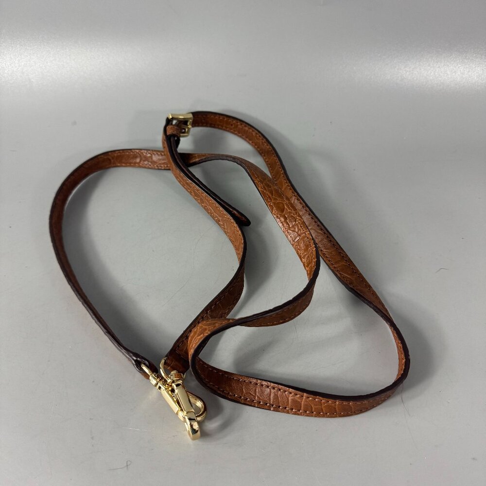 Michael Kors Brown Leather Crossbody Strap with Gold Hardware